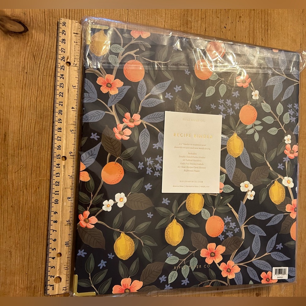 RIFLE Paper Co Citrus Grove Recipe Binder